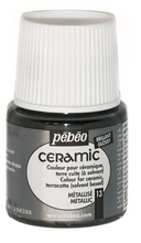 Pebeo Краска лаковая Ceramic для керамики и металла 45 мл цв. METALLIC