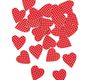 RICO Design конфетти красные сердечки в точку 12 шт