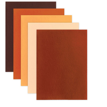 Цветной фетр для творчества, А4, 210х297 мм, BRAUBERG, 5 листов, 5 цветов, толщина 2 мм, оттенки коричневого, 660646