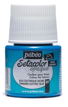 Pebeo Краска Setacolor для темных и светлых тканей 45 мл мерцающая цв. ELECTRIC BLUE