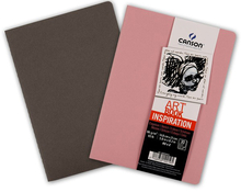 Canson Блокнот для зарисовок Inspiration 96г/кв.м 14.8*21см 30л мягкая обложка розовый/сепия