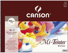 Canson Альбом для пастели Mi-Teintes 160г/м.кв 32x41см 16л №335 белый спираль