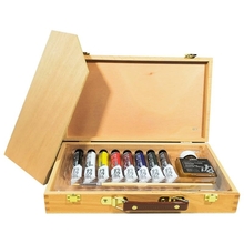 Pebeo Набор масляных красок XL для начинающих в деревянном кейсе, 8х20 мл