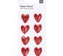 RICO Design наклейки в стиле квиллинга красные сердечки №2, 7x15 см
