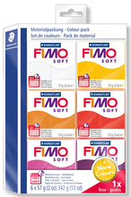 Глина для лепки FIMO soft комплект Тёплые цвета 8023 23