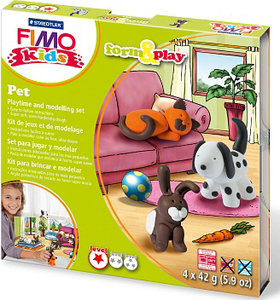 Глина для лепки FIMO kids form&play Детский набор Домашний любимец 8034 02 LZ