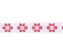 RICO Design лента белая с розовыми цветами 12 мм х 2 м