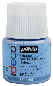 Pebeo P.BO Deco Краска акриловая для творчества и домашнего декора матовая 45 мл цв. SKY BLUE