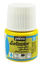 Pebeo Setacolor suede Краска акриловая для ткани эффект замши 45 мл цв. BRIGHT YELLOW