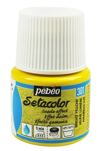 Pebeo Setacolor suede Краска акриловая для ткани эффект замши 45 мл цв. BRIGHT YELLOW