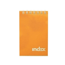Блокнот INDEX, cерия colourplay, на гребне,оранж, кл., ламиниров. обл., ф. А7, 40 л.