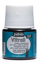Pebeo Vitrail краска лаковая для стекла прозрачная 45 мл цв. TURQUOISE