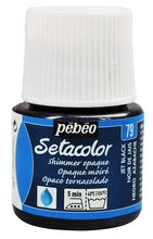 Pebeo Краска Setacolor для темных и светлых тканей 45 мл мерцающая цв. JET BLACK