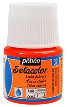 Pebeo Краска Setacolor для светлых тканей 45 мл цв. FLOURESCENT ORANGE