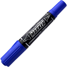 Маркер перманентный, 2-3/1-5 мм, синий, пулевидный/клиновидный нак., двусторонний, INDEX