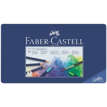 Карандаши цветные акварельные FABER-CASTELL "Art Grip Aquarelle", 36 цветов, трехгранные, металлическая коробка, 114236
