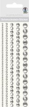 URSUS Наклейки бордюрные из кристаллов серебряные
