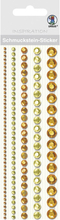 URSUS Наклейки бордюрные из кристаллов золотые