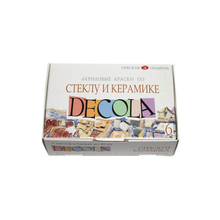 Набор красок по керамике DECOLA, 6 цв, 10мл/флк
