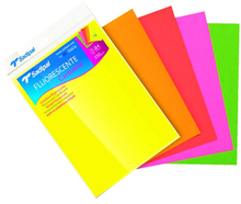 Sadipal Набор бумаги с флюоресцентным покрытием 250г/м.кв A4 21*29,7 желтый оранжевый красный пурпурный зеленый 5л/упак