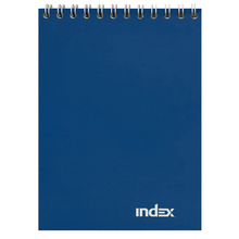 Блокнот INDEX, серия Office classic, на гребне, синий,  кл., ламиниров. обл., ф. А6, 40 л.