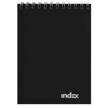 Блокнот INDEX, серия Office classic, на гребне, черный, кл., ламиниров. обл., ф. А6, 40 л.
