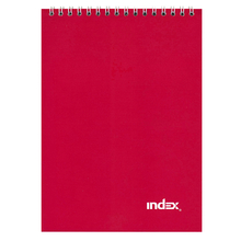Блокнот INDEX, серия Office classic, на гребне, красный, кл., ламиниров. обл., ф. А5, 40 л.