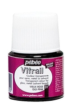 Pebeo Vitrail краска лаковая для стекла прозрачная 45 мл цв.OLD PINK