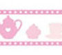 Stamperia Лента клейкая декоративная Розовые чайники и чашки, 2 см х 10 м