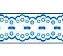Stamperia Лента клейкая декоративная Синее кружево на белом фоне, 1,5 см х 10 м