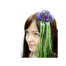Карнавальный парик ПАУК, зеленый, в пакете с европодвесом