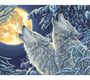 Набор для раскрашивания (акрил): Волки в лунном свете