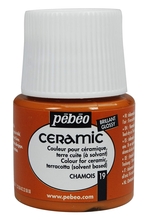 Pebeo Краска лаковая Ceramic для керамики и металла 45 мл цв. CHAMOIS
