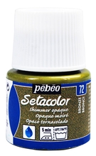 Pebeo Краска Setacolor для темных и светлых тканей 45 мл мерцающая цв. BRONZE