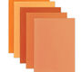 Цветной фетр для творчества, А4, 210х297 мм, BRAUBERG, 5 листов, 5 цветов, толщина 2 мм, оттенки оранжевого, 660640