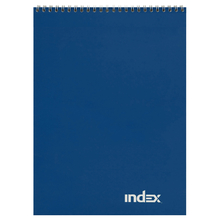 Блокнот INDEX, серия Office classic,  на гребне, синий, кл., ламиниров. обл., ф. А4, 60 л.