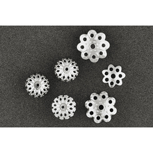 MEYCO колпачки для бус серебряные круглые 7, 8, 10 мм дизайн в асс. 18 шт.