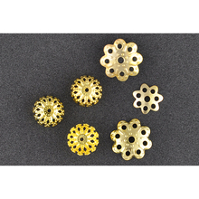 MEYCO колпачки для бус золотые круглые 7, 8, 10 мм дизайн в асс. 18 шт.
