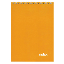 Блокнот INDEX, cерия colourplay, на гребне, оранж., кл., ламиниров. обл., ф. А5, 40 л.