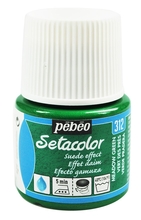 Pebeo Setacolor suede Краска акриловая для ткани эффект замши 45 мл цв. MEADOW GREEN