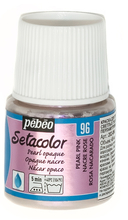 Pebeo Краска перламутровая Setacolor для темных и светлых тканей 45 мл  цв. PEARL PINK