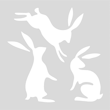 RICO Design трафарет малый самоклеящийся Кролики 7,5 х 7,5 см