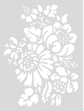 RICO Design трафарет средний самоклеящийся Классические цветы 18,5х24,5см