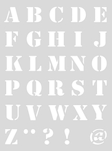 RICO Design трафарет средний самоклеящийся Буквы №1  18,5х24,5см