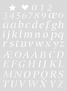 RICO Design трафарет средний самоклеящийся Буквы №2 18,5 х 24,5 см