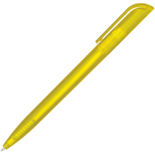 Авторучка шариковая, желтый  полупрозрачный корпус