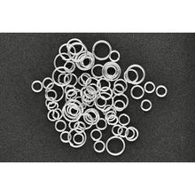 MEYCO колечки разъемные для бижутерии серебряные 3,5см - 7,5см, 200 шт.