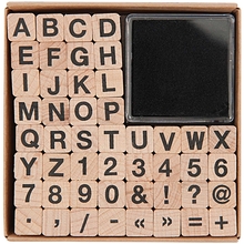 RICO Design набор печатей буквы и цифры 1х1 см, 48 шт.