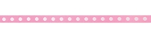 RICO Design лента бледно-розовая в белый горошек 12 мм х 2 м