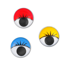 MEYCO глаза для приклеивания круглые с ресницами, цвета в асс., D 7мм, 18 шт.